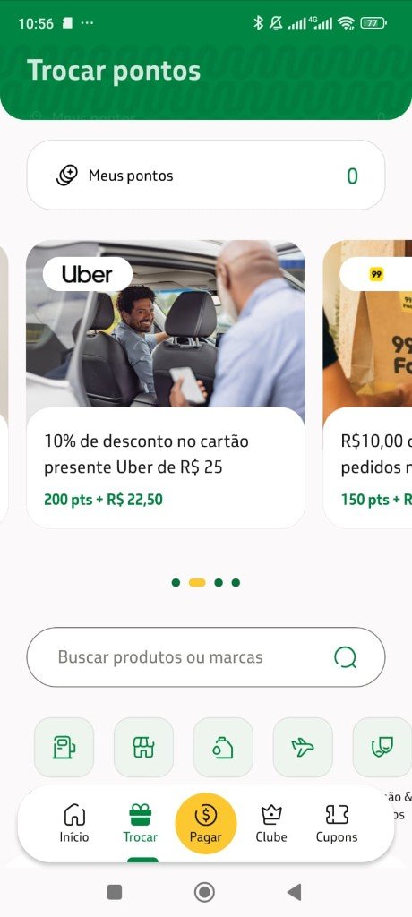 Trocar pontos no Premmia
